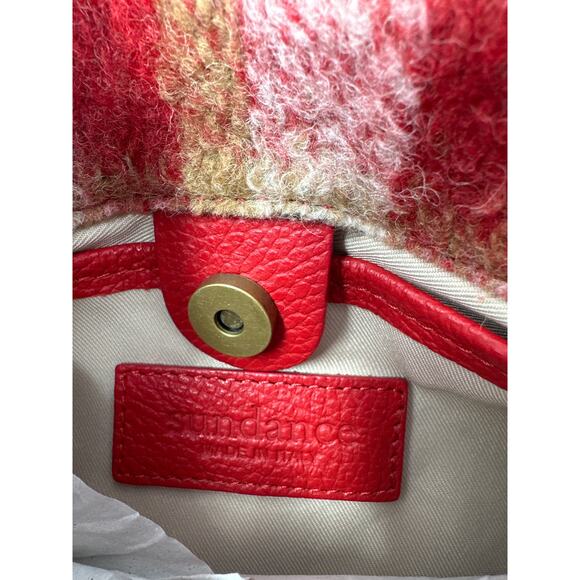 Sundance NWOT Red Plaid Soire Knotted Mini Hand Bag - Picture 3 of 7